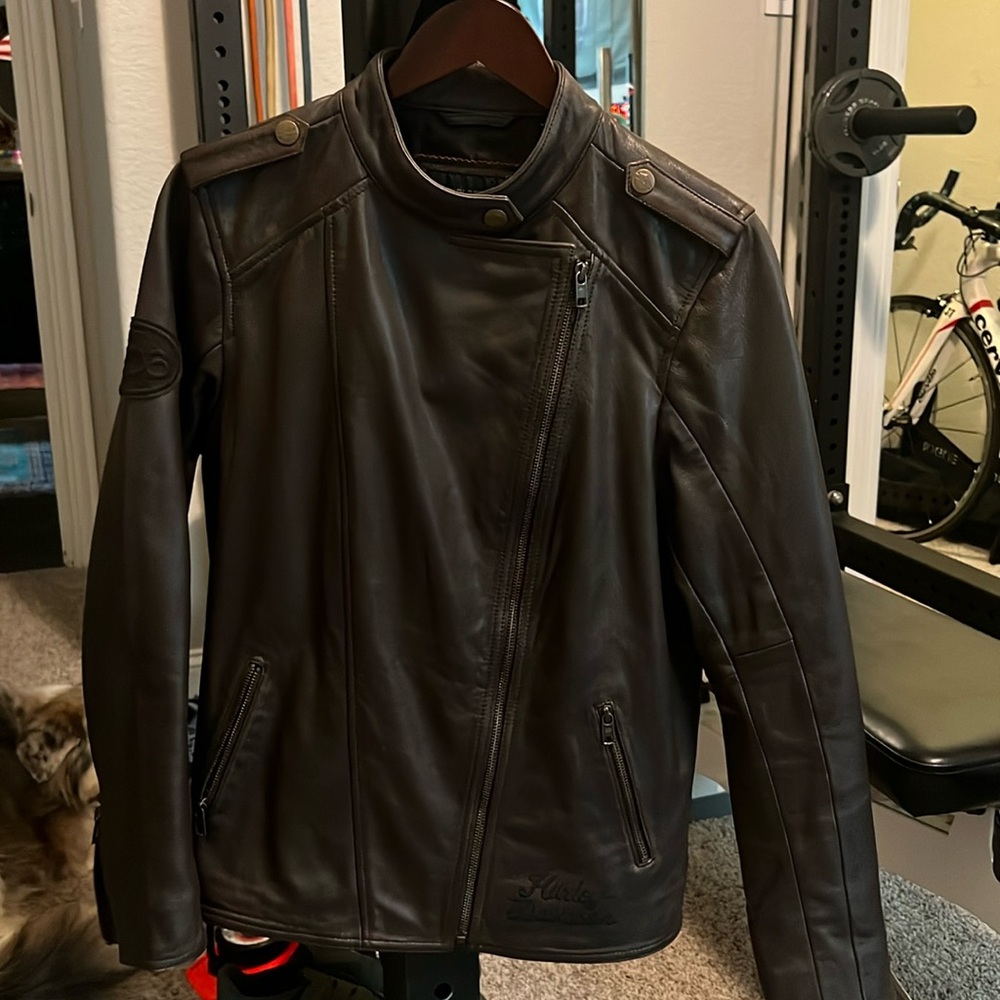 Dark Brown Harley Davidson Women’s Soft Leather Jacket